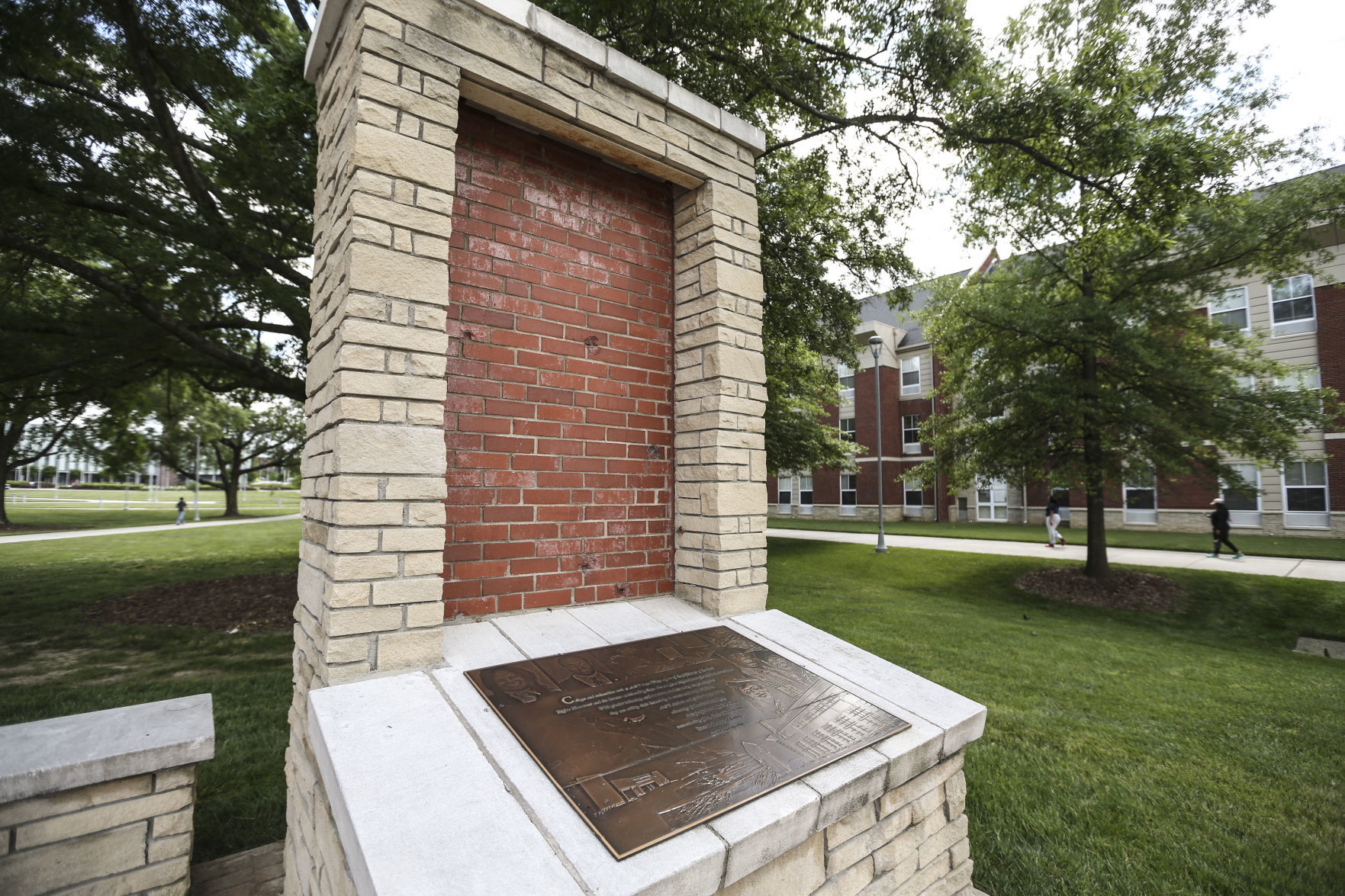NCAT bullet wall reflecting pool monolith 2019 (copy)